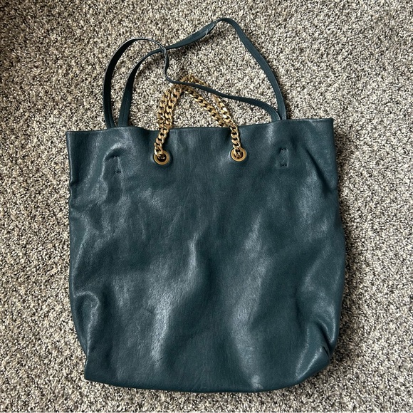 Lanvin Leather Tote with Gold Chain - Picture 4 of 7